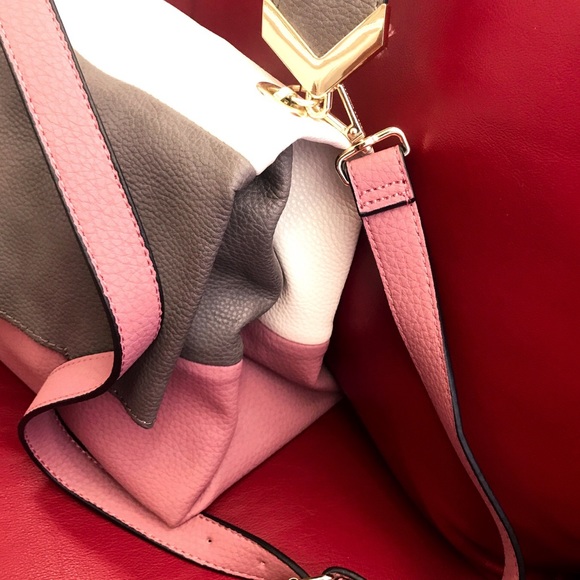 Steve Madden Fold Over Color Block Shoulder Purse - Picture 4 of 14